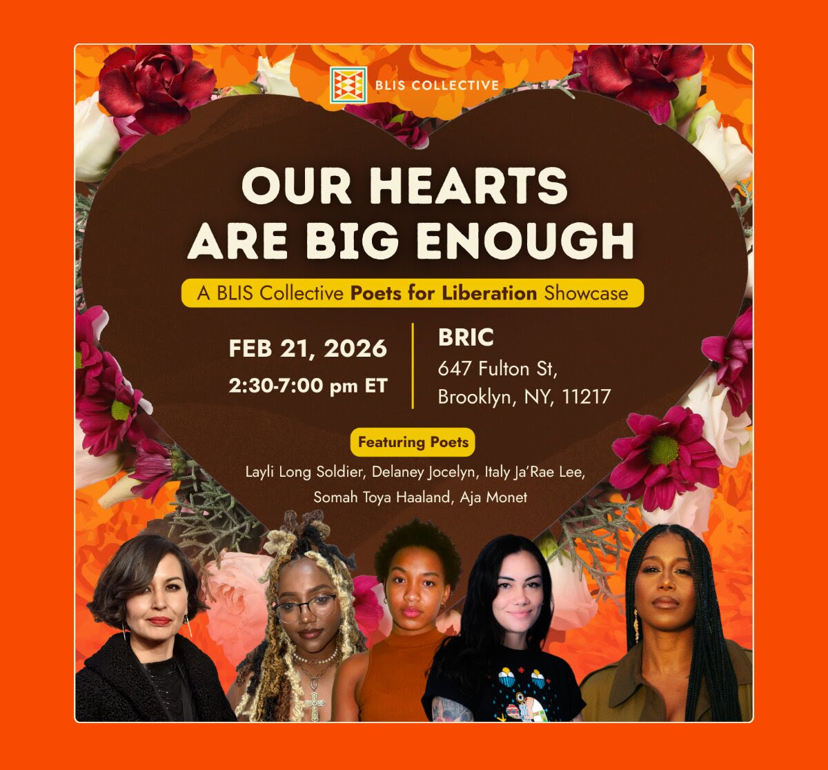 Our Hearts Are Big Enough: A BLIS Poetry Showcase