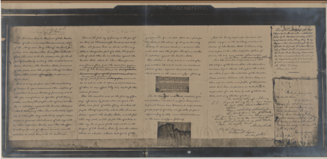 Image of the Emancipation Proclamation