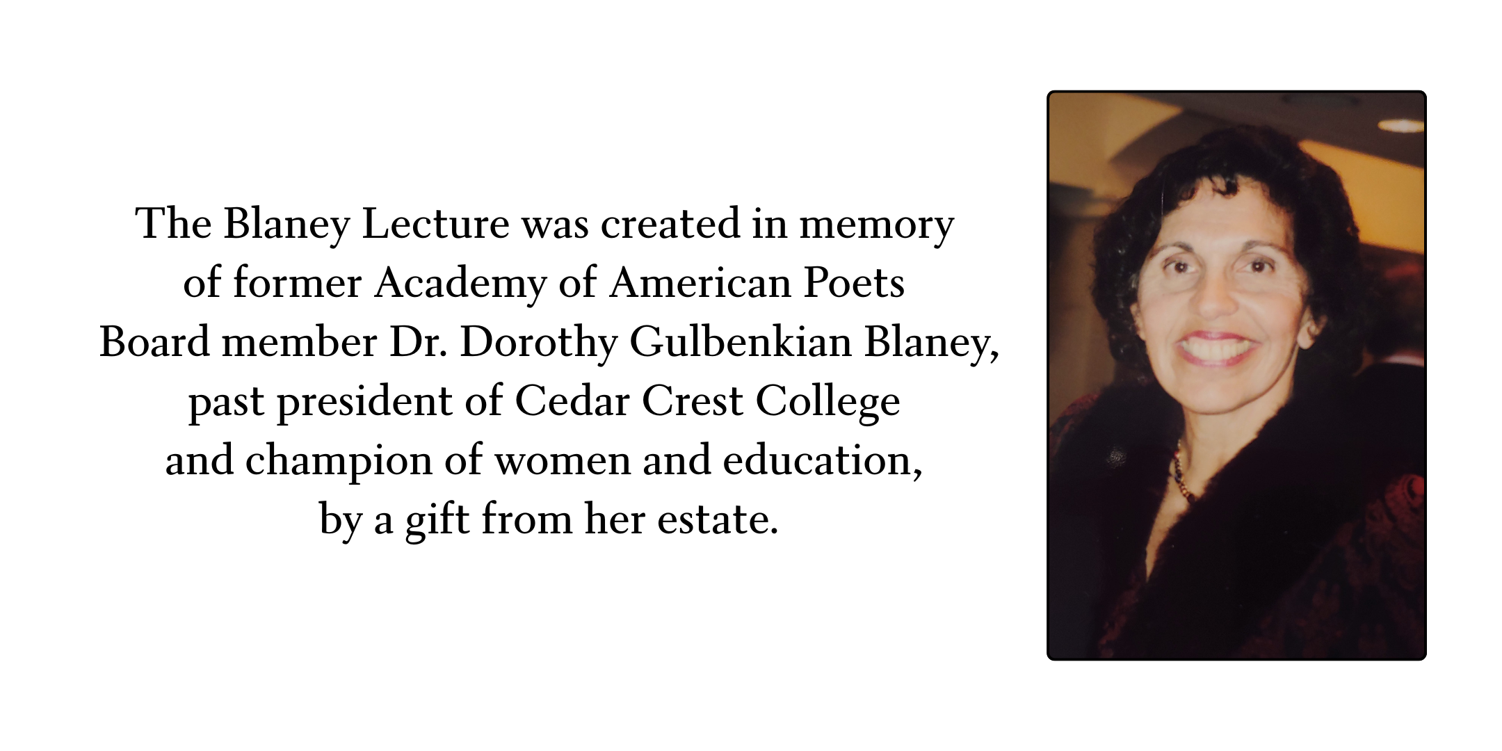 Dr. Dorothy Gulbenkian Blaney
