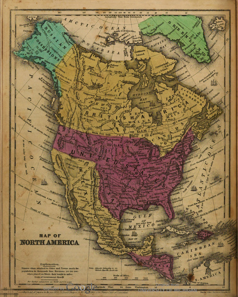 Map of North America